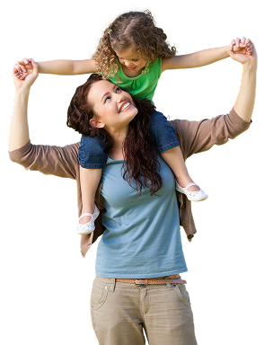 Child on piggyback