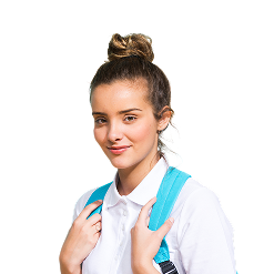 Girl with backpack